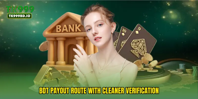 BDT payout route with cleaner verification