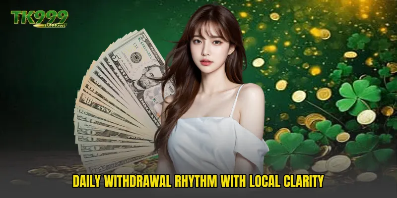 Daily withdrawal rhythm with local clarity